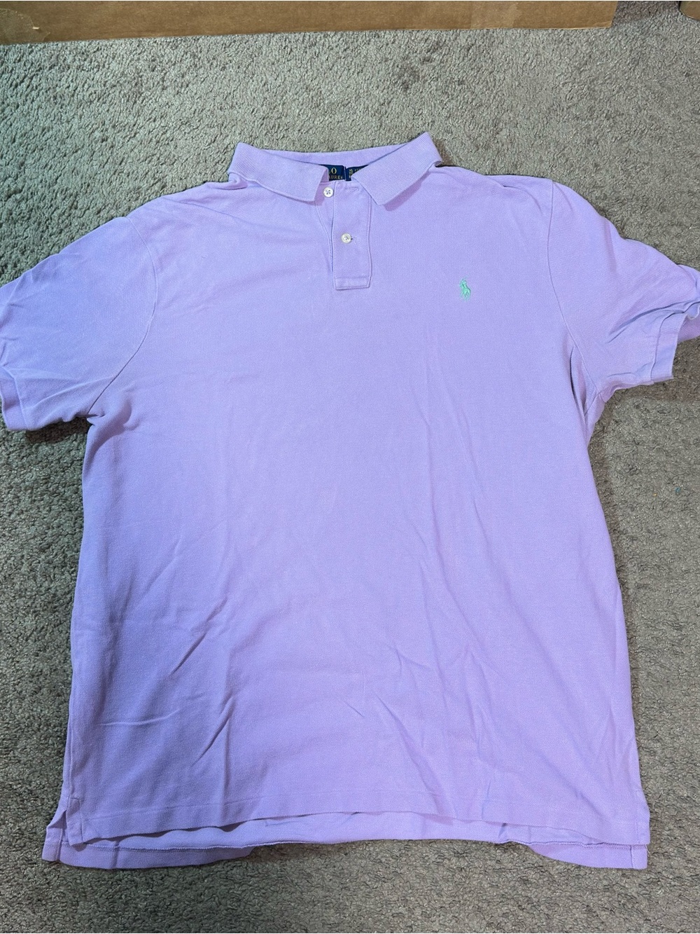 Ralph Lauren Lavender Polo Shirt with Mint Logo
